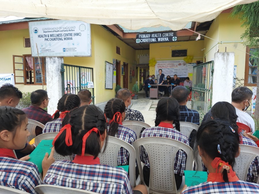 Block level health mela held at Chukitong PHC, Wokha on April 26. (Photo Courtesy: CMO Wokha) 